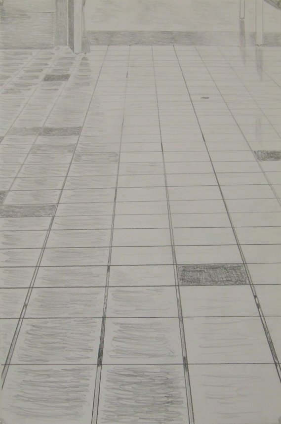 A photo of a perspective drawing