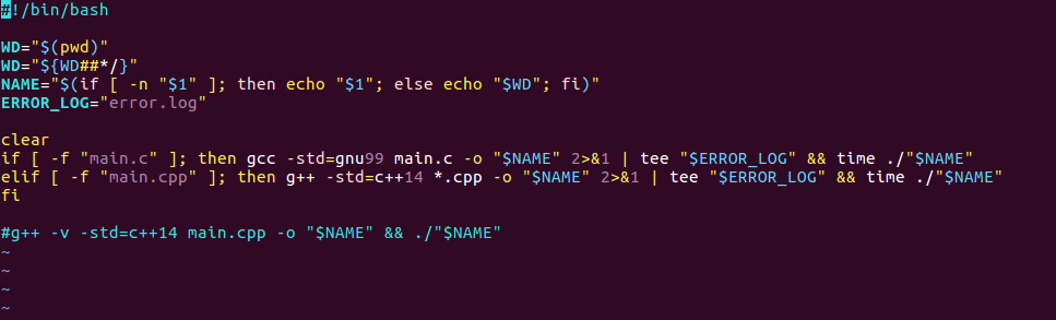 Image of cpp-compile script