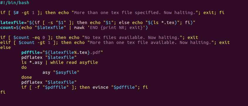 Image of pdflatex script