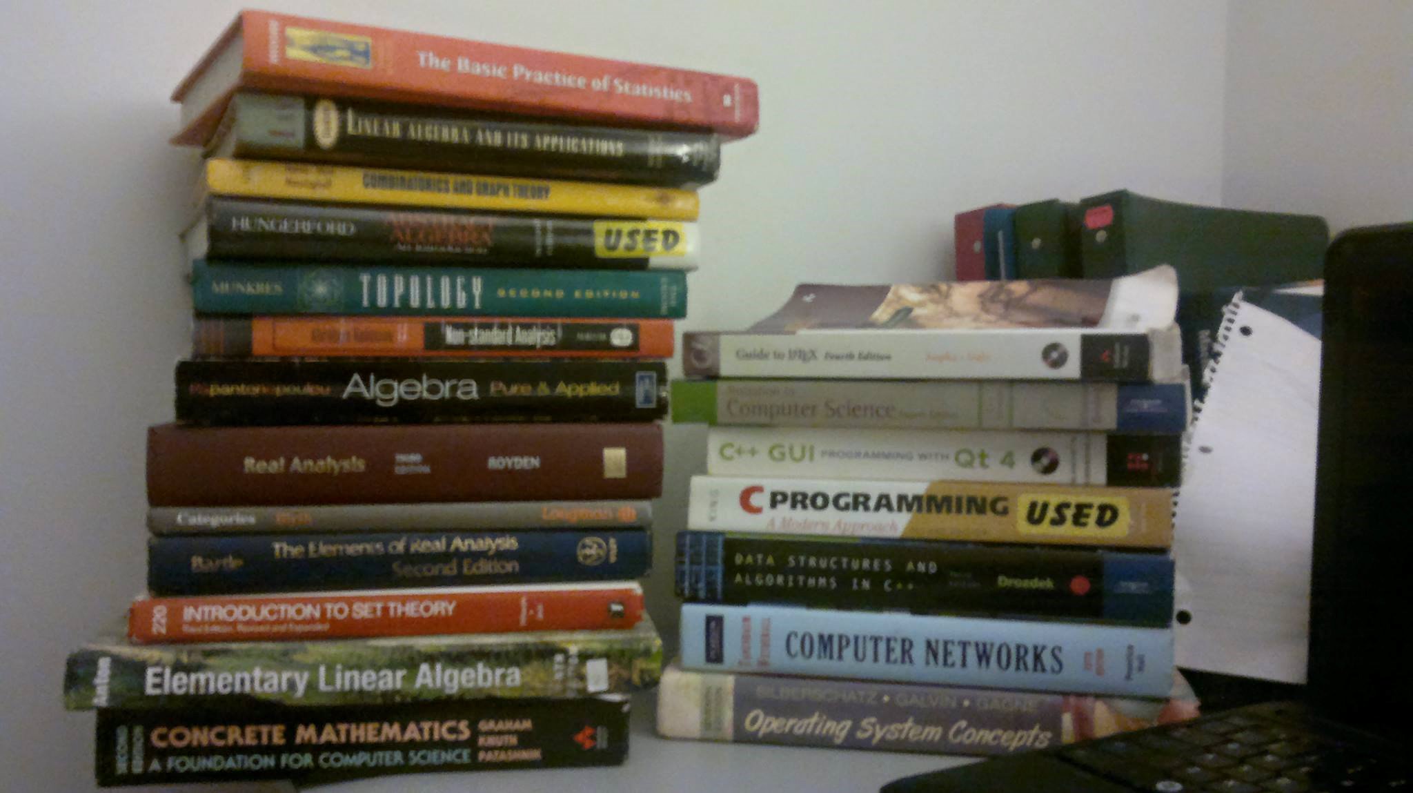 A photo of a stack of books I've read